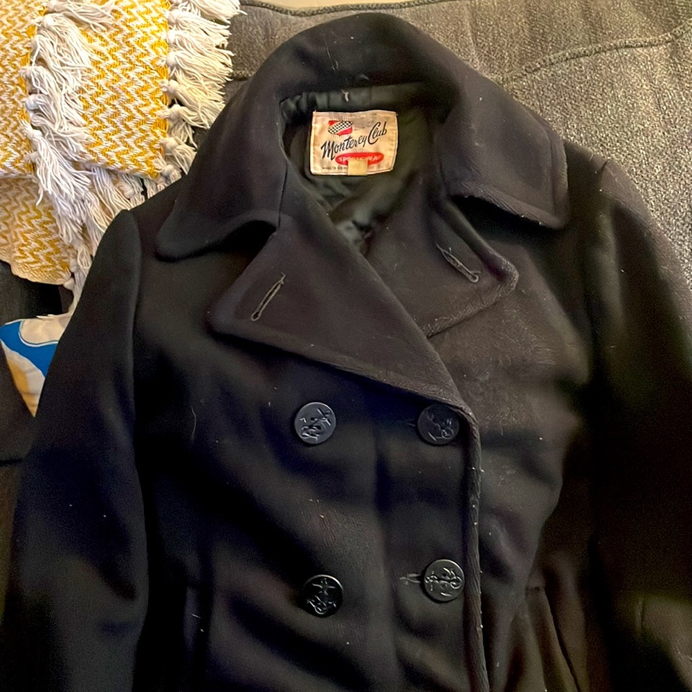 Vintage 1960s Mens Peacoat Winter Jacket US Navy - Picture 4 of 7